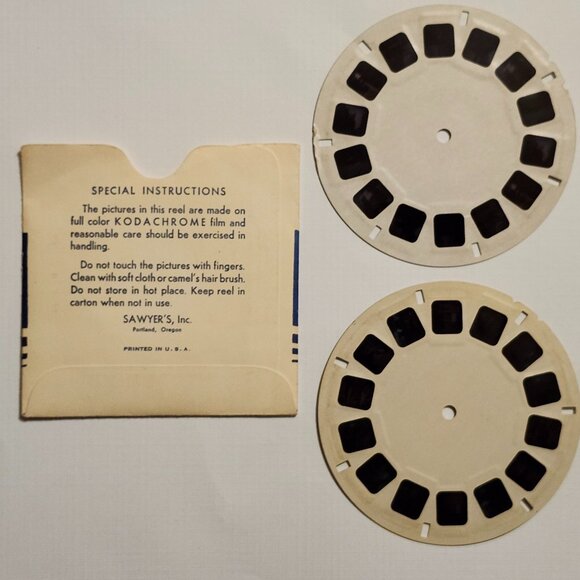 VINTAGE VIEW MASTER Reels x 2 The Tower Of London Windsor Castle 1948 - Picture 4 of 4